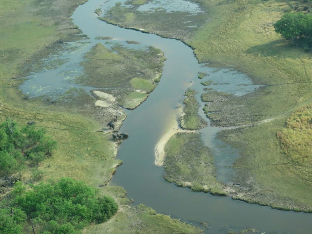 overhead view of rivers