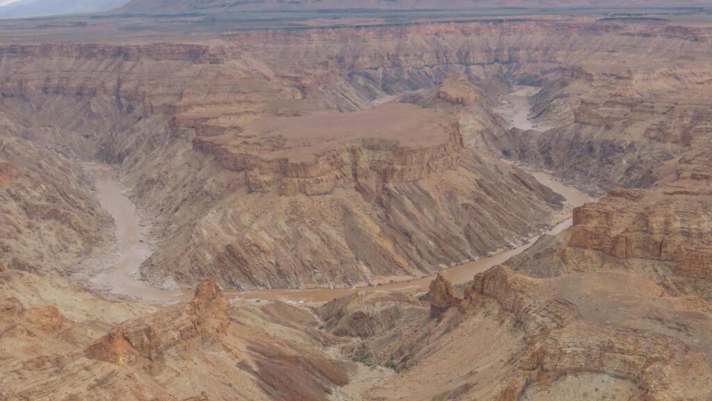 overhead view of Fish River Canyon